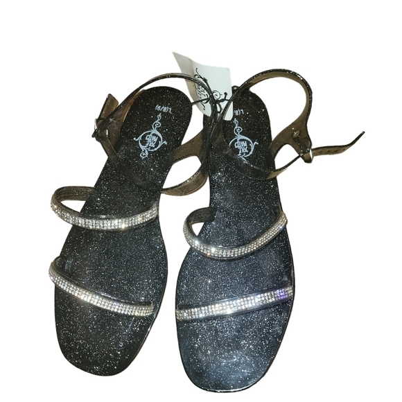 Sole Mates Shoes - Sole Mates Black Rhinestone sandals brand new with tags size 8-9/L
